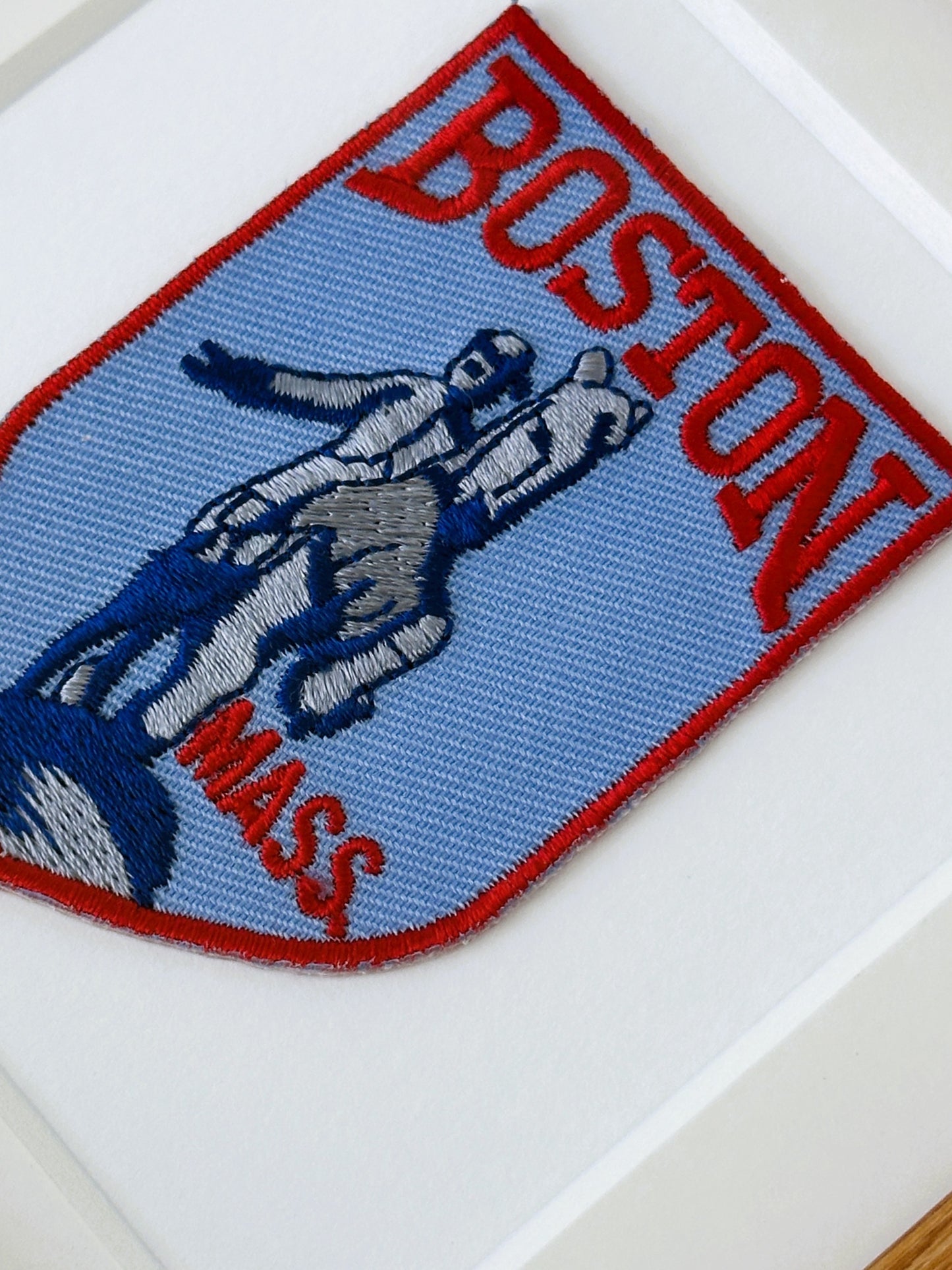 Massachusetts Boston Framed Vintage Travel Patch