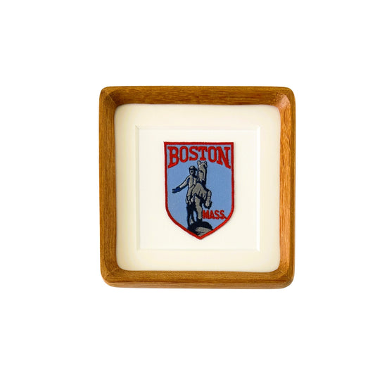 Massachusetts Boston Framed Vintage Travel Patch