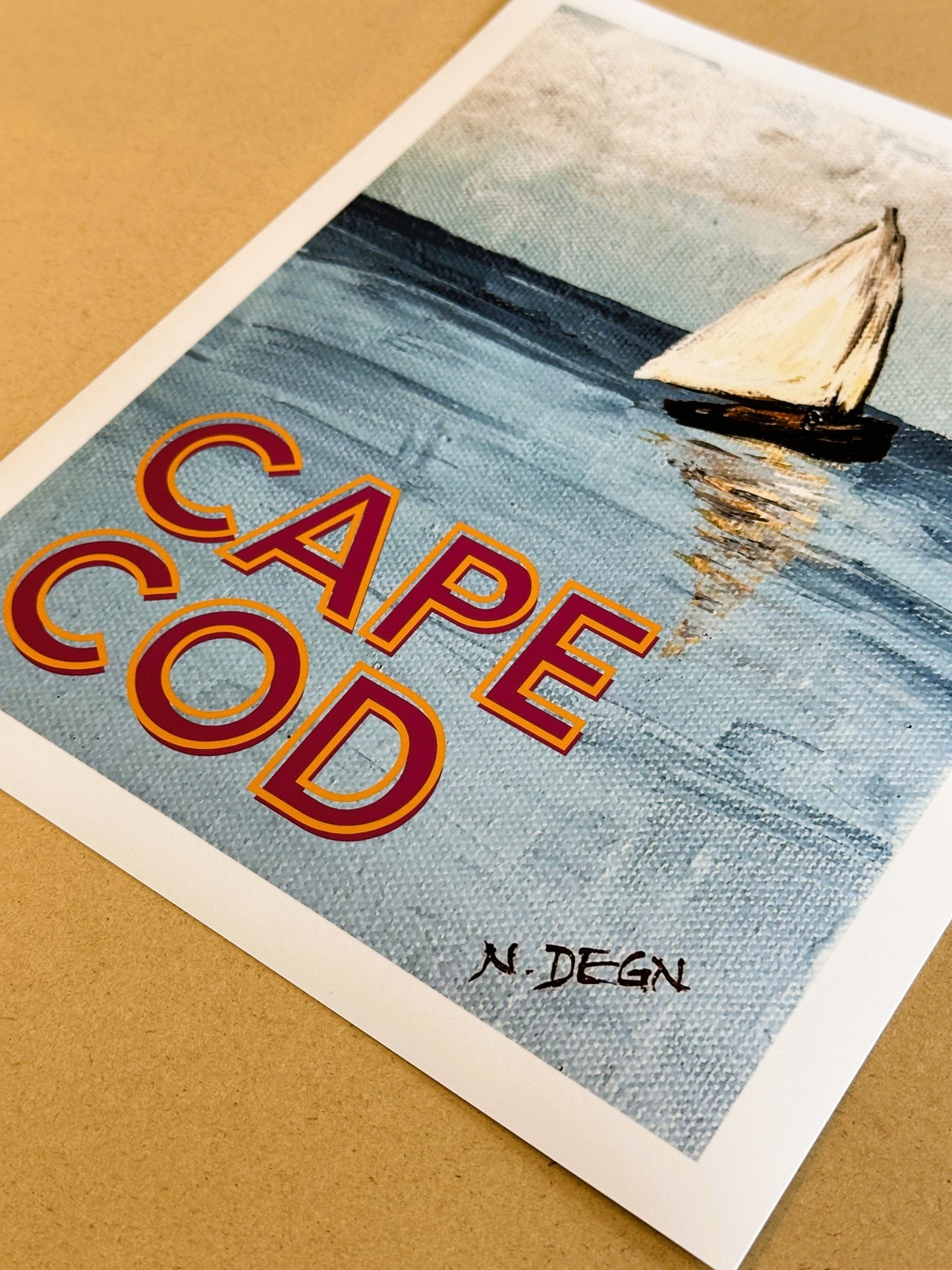 Massachusetts Cape Cod Sailboat Painting Giclee Art Print