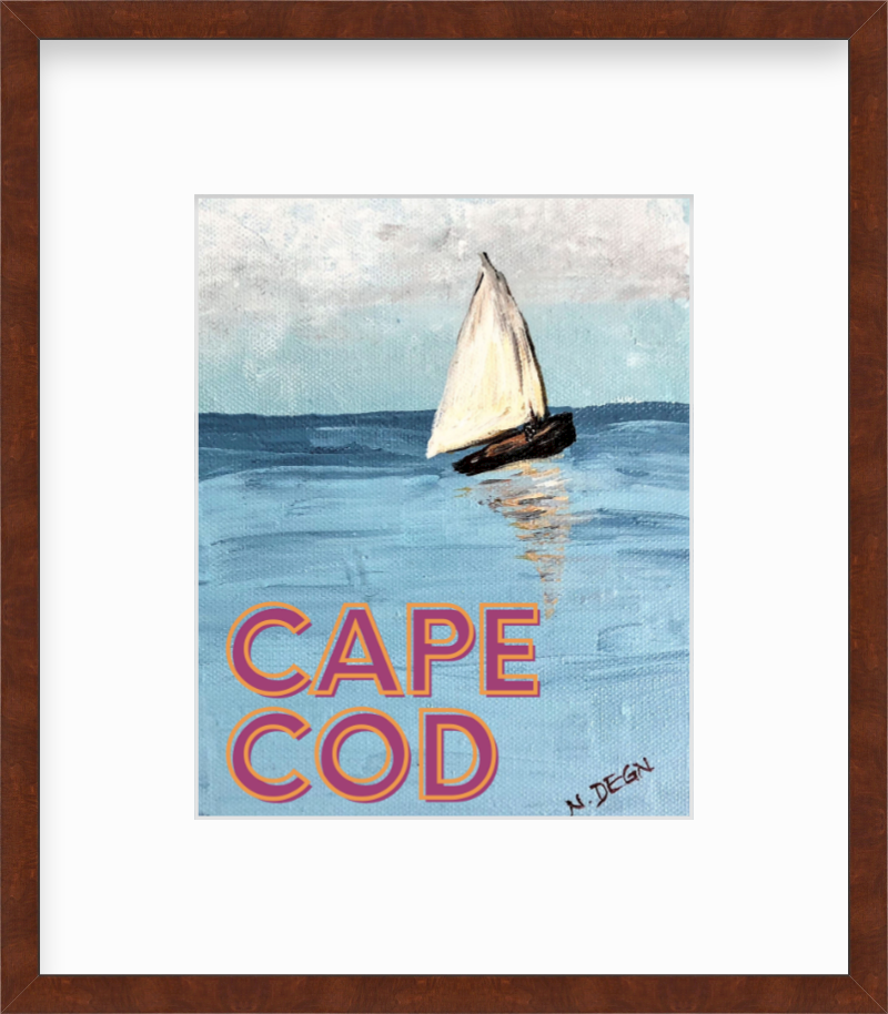 Massachusetts Cape Cod Sailboat Painting Giclee Art Print