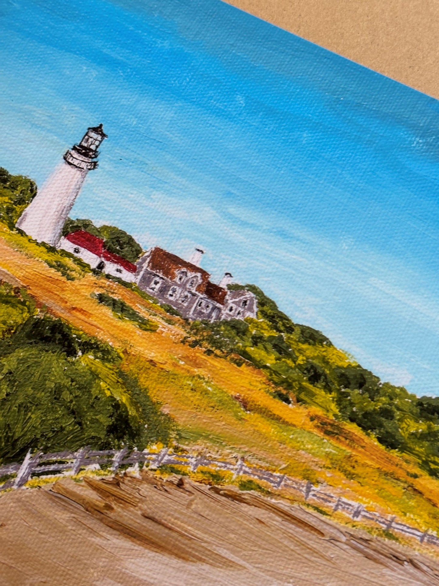 Massachusetts Cape Cod Highland Light Painting by Nikki Degn Giclee Art Print