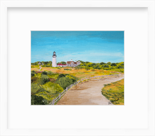 Massachusetts Cape Cod Highland Light Painting by Nikki Degn Giclee Art Print