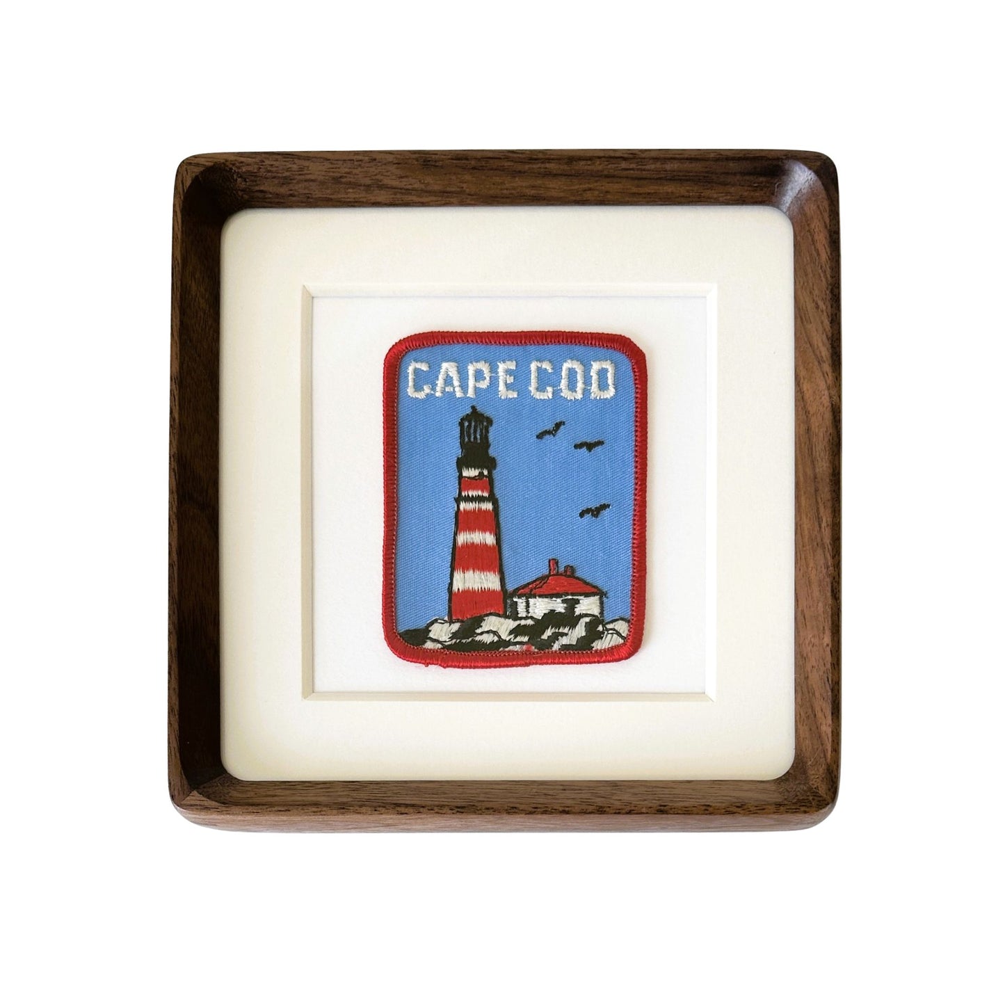 Massachusetts Cape Cod Framed Vintage Travel Patch