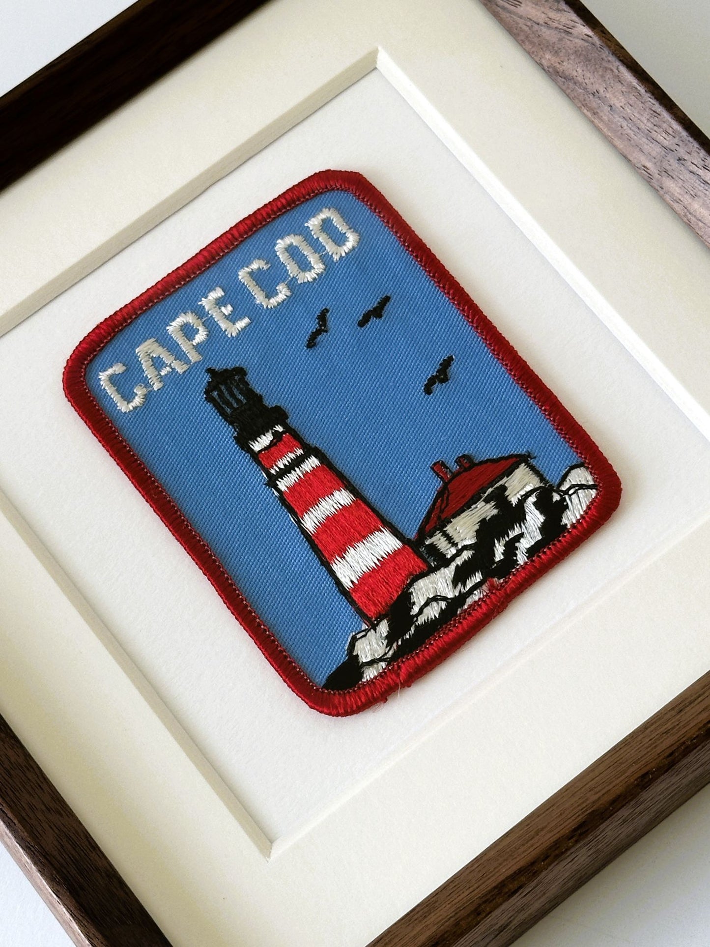 Massachusetts Cape Cod Framed Vintage Travel Patch