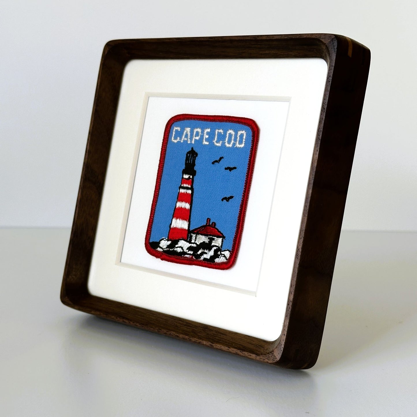 Massachusetts Cape Cod Framed Vintage Travel Patch