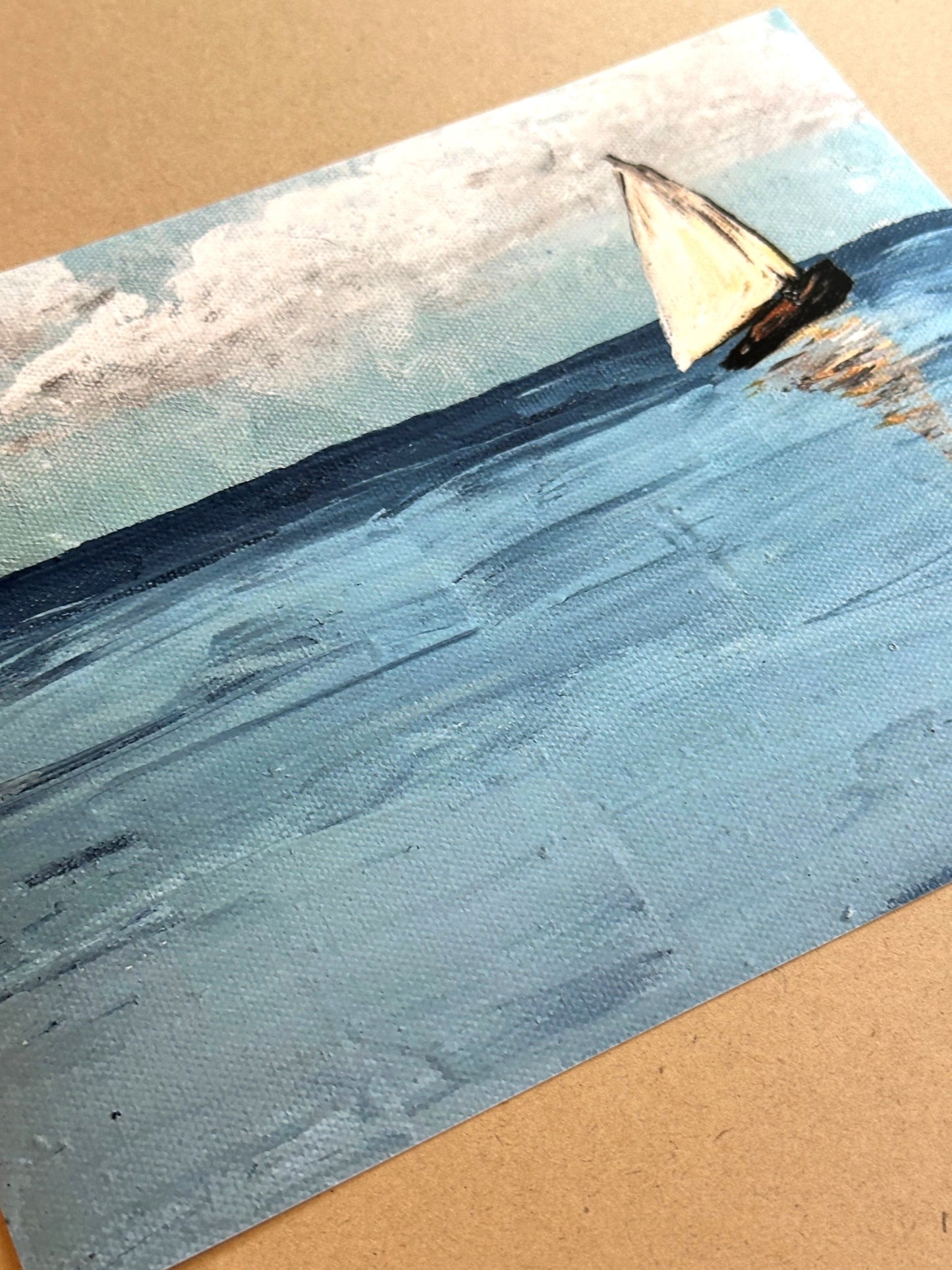Massachusetts Cape Cod Sailboat Painting by Nikki Degn Giclee Art Print