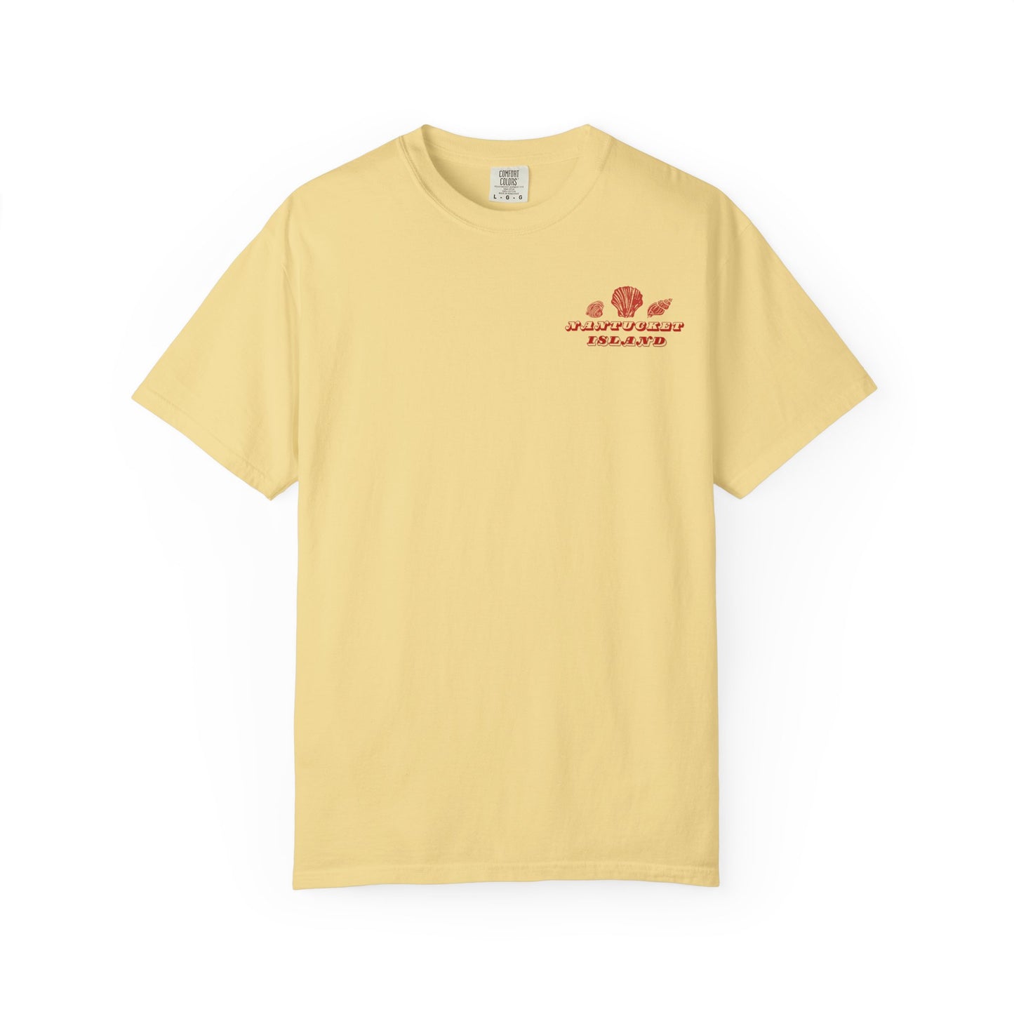 Massachusetts Nantucket Island Shells Adult Unisex T-Shirt Yellow