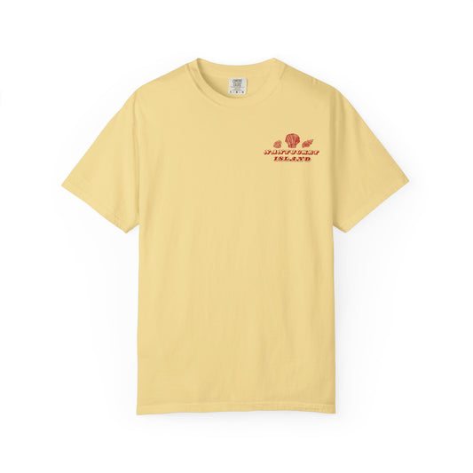 Massachusetts Nantucket Island Shells Adult Unisex T-Shirt Yellow