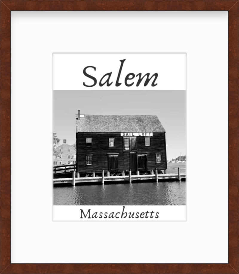 Massachusetts Salem Sail Loft Docks Giclee Travel Print