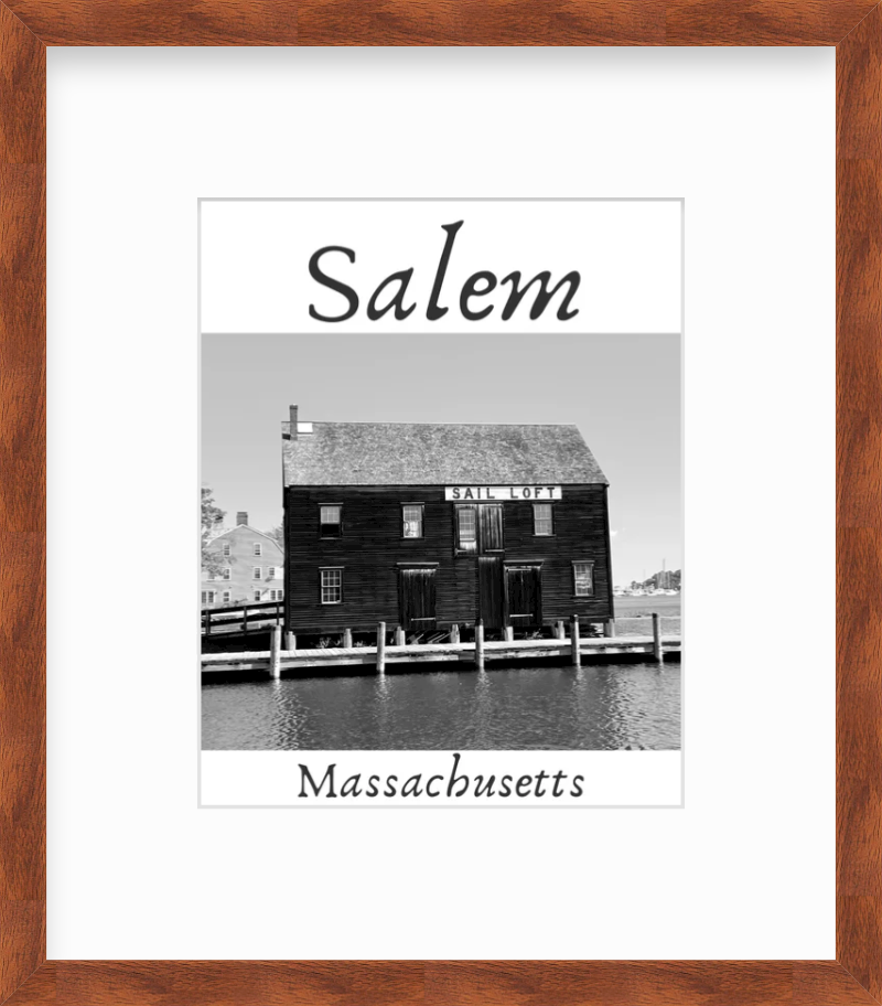 Massachusetts Salem Sail Loft Docks Giclee Travel Print