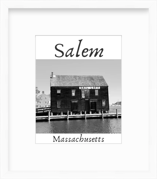 Massachusetts Salem Sail Loft Docks Giclee Travel Print