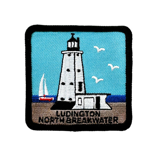Michigan Ludington North Breakwater Light Vintage Patch