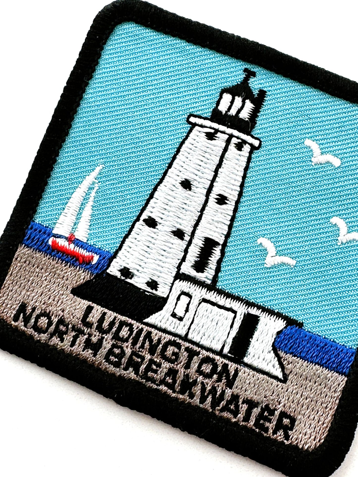 Michigan Ludington North Breakwater Light Vintage Patch
