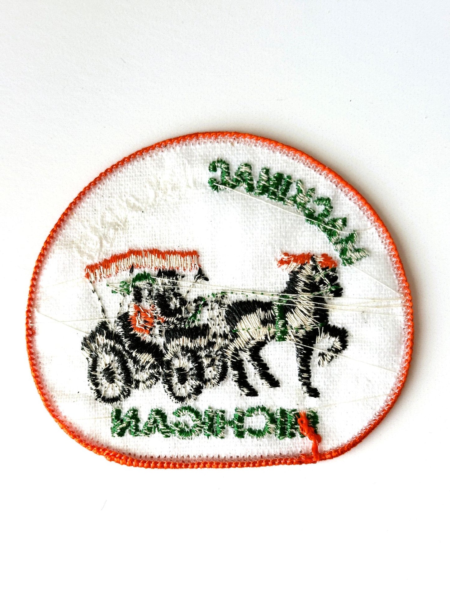 Michigan Mackinac Horse and Carriage Vintage Large Patch