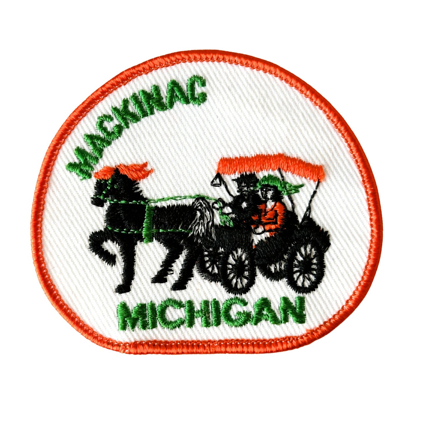 Michigan Mackinac Horse and Carriage Vintage Large Patch