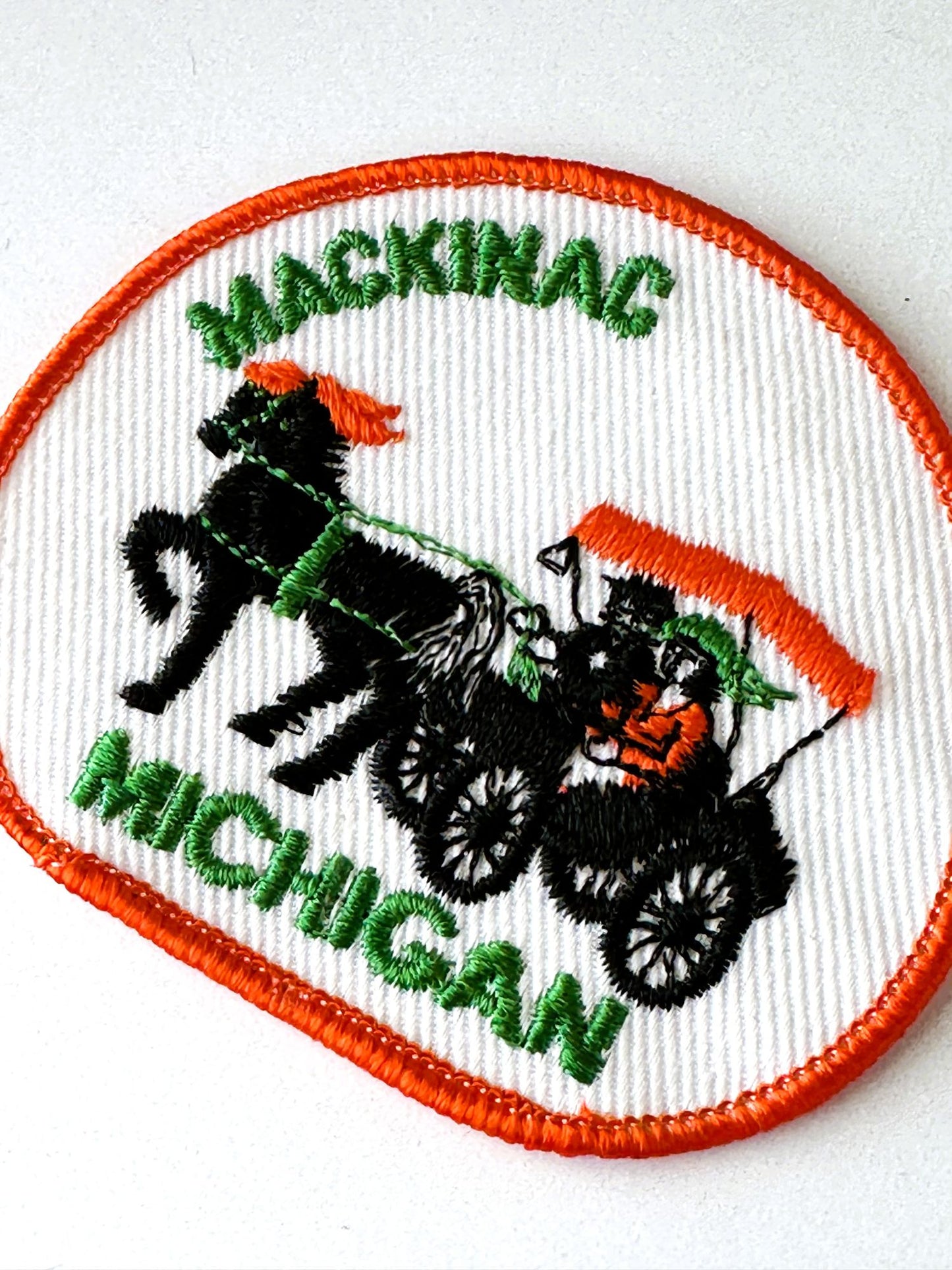 Michigan Mackinac Horse and Carriage Vintage Large Patch