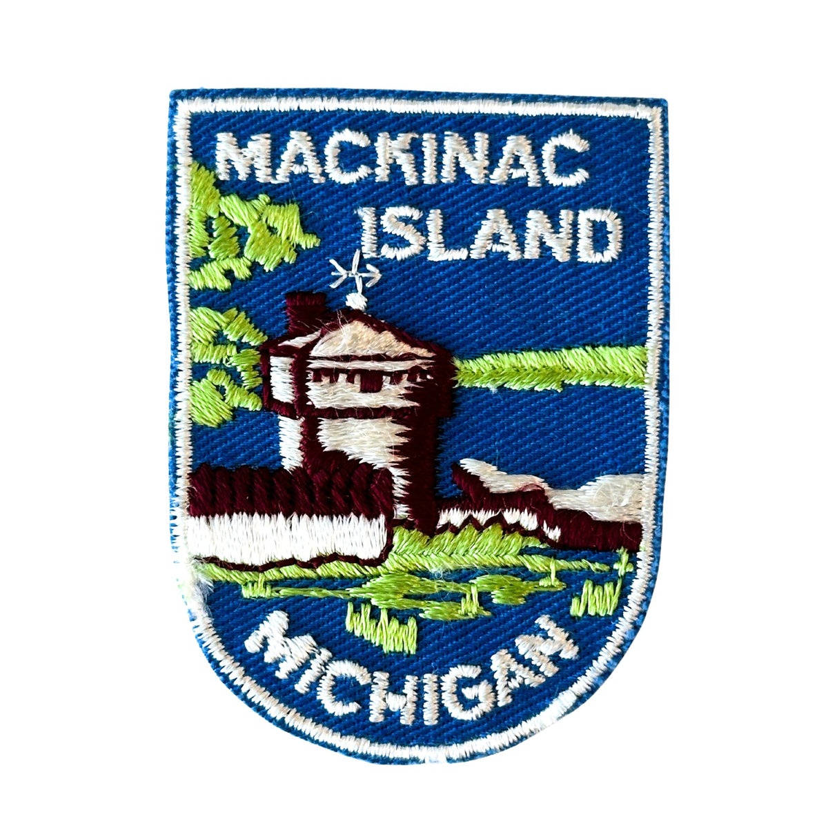 Michigan Mackinac Island Blue Vintage Patch