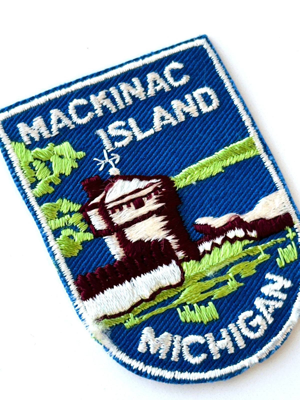 Michigan Mackinac Island Blue Vintage Patch