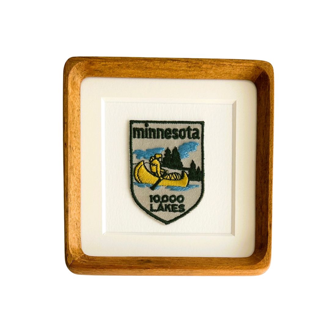 Minnesota 10,000 Lakes Vintage Framed Travel Patch