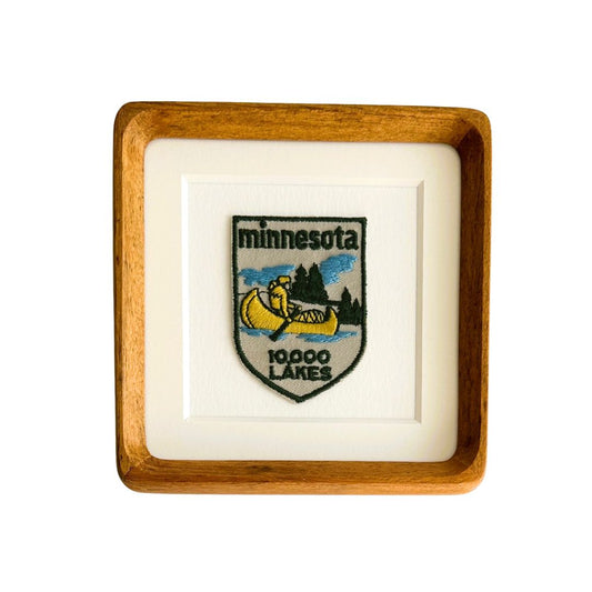 Minnesota 10,000 Lakes Vintage Framed Travel Patch