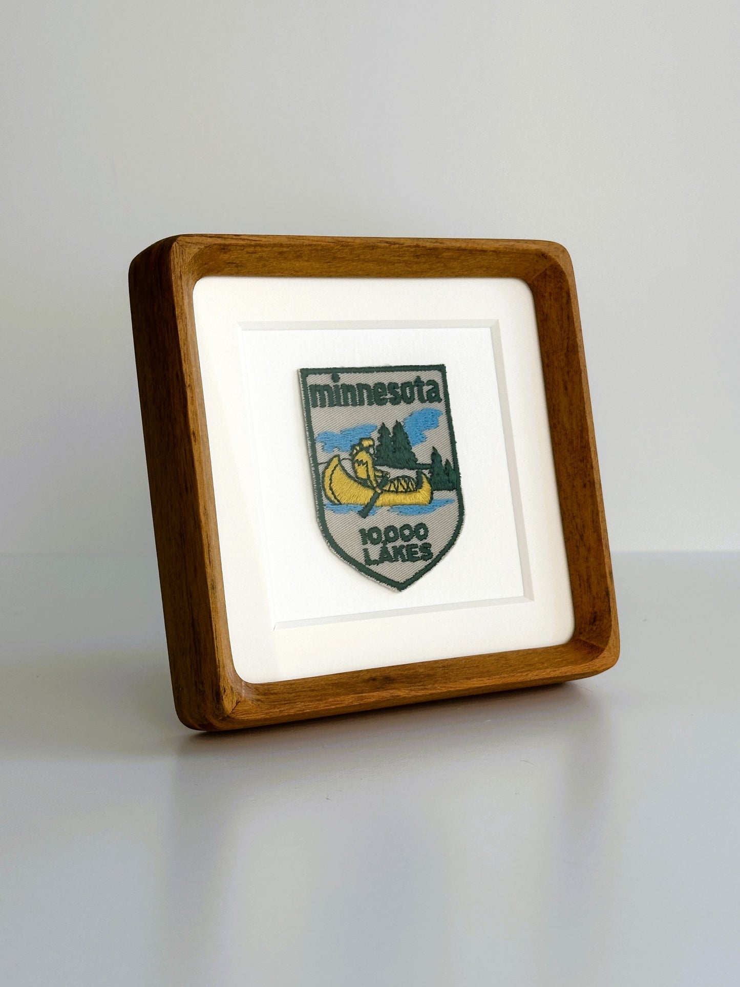Minnesota 10,000 Lakes Vintage Framed Travel Patch