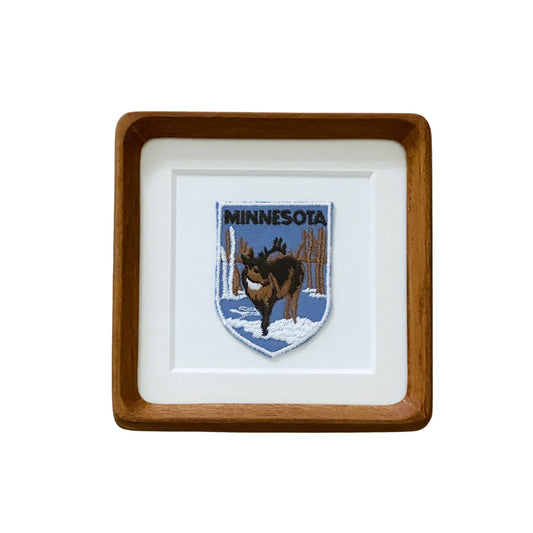 Minnesota Deer Vintage Framed Travel Patch