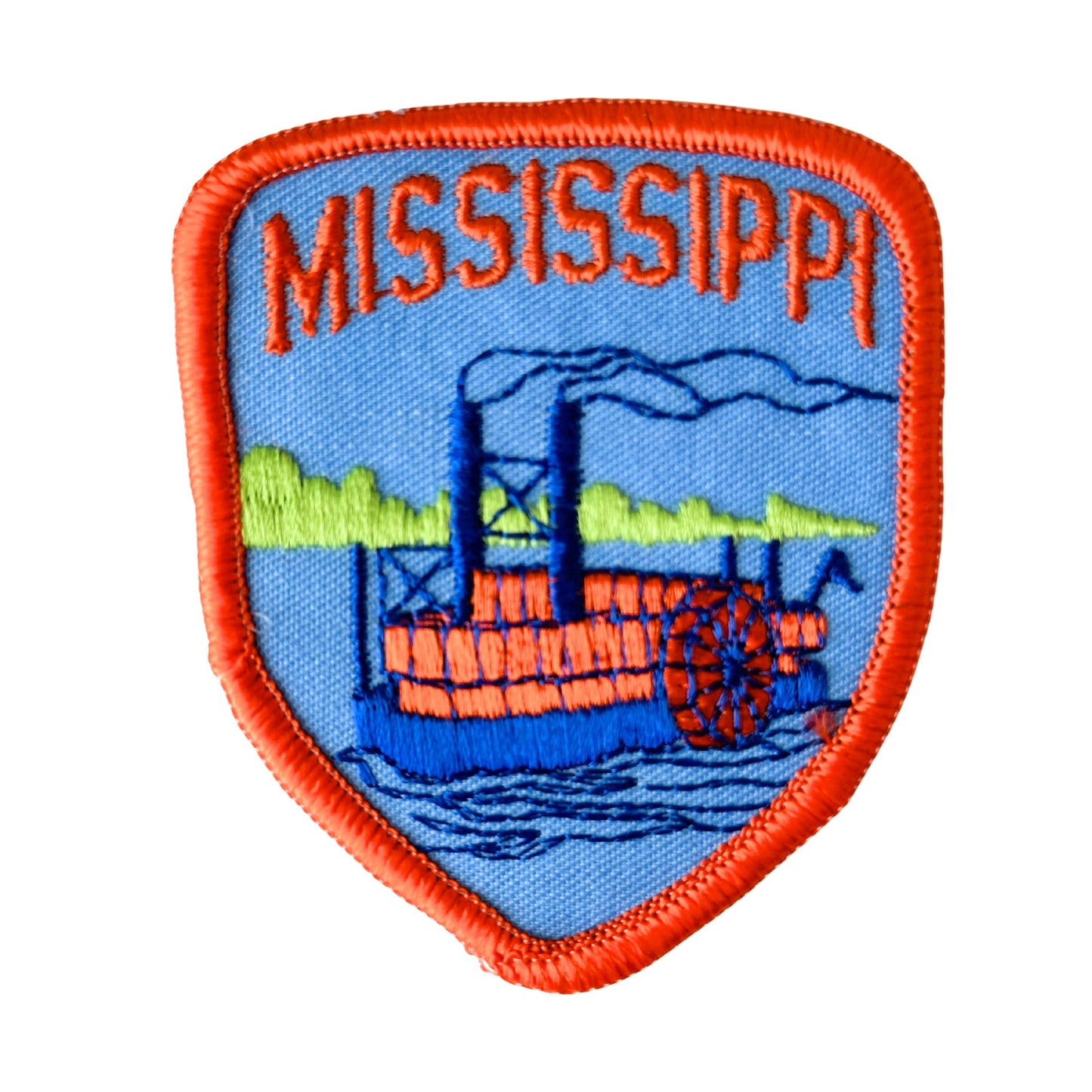 Mississippi Riverboat Large Blue Vintage Patch