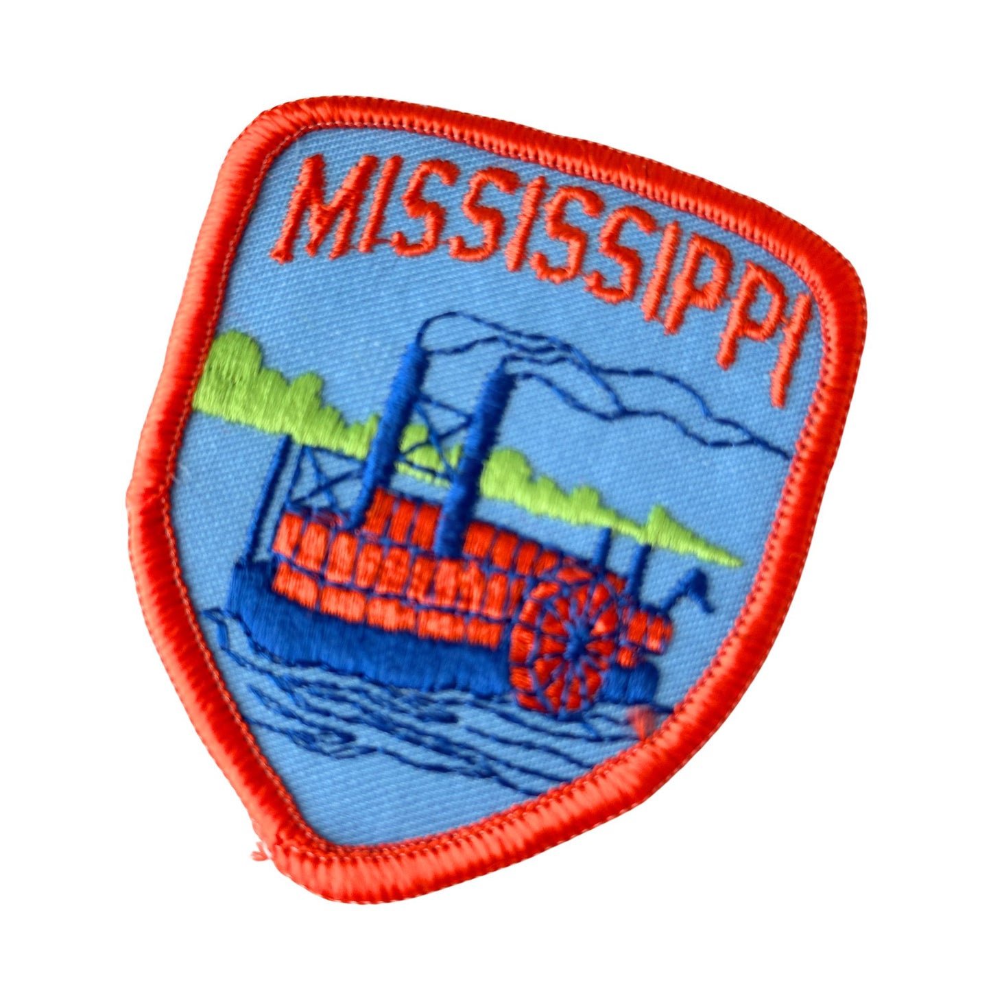 Mississippi Riverboat Large Blue Vintage Patch