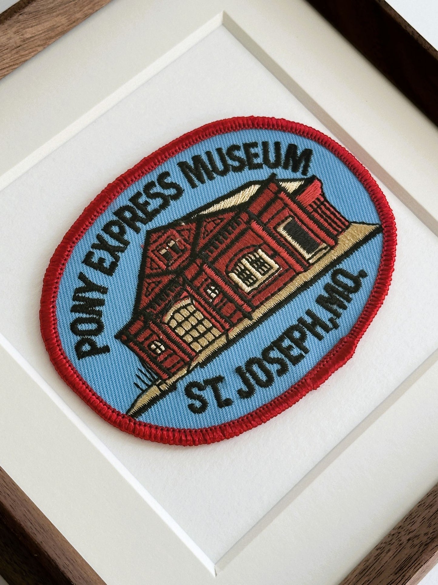 Missouri St. Joseph Pony Express Vintage Framed Travel Patch
