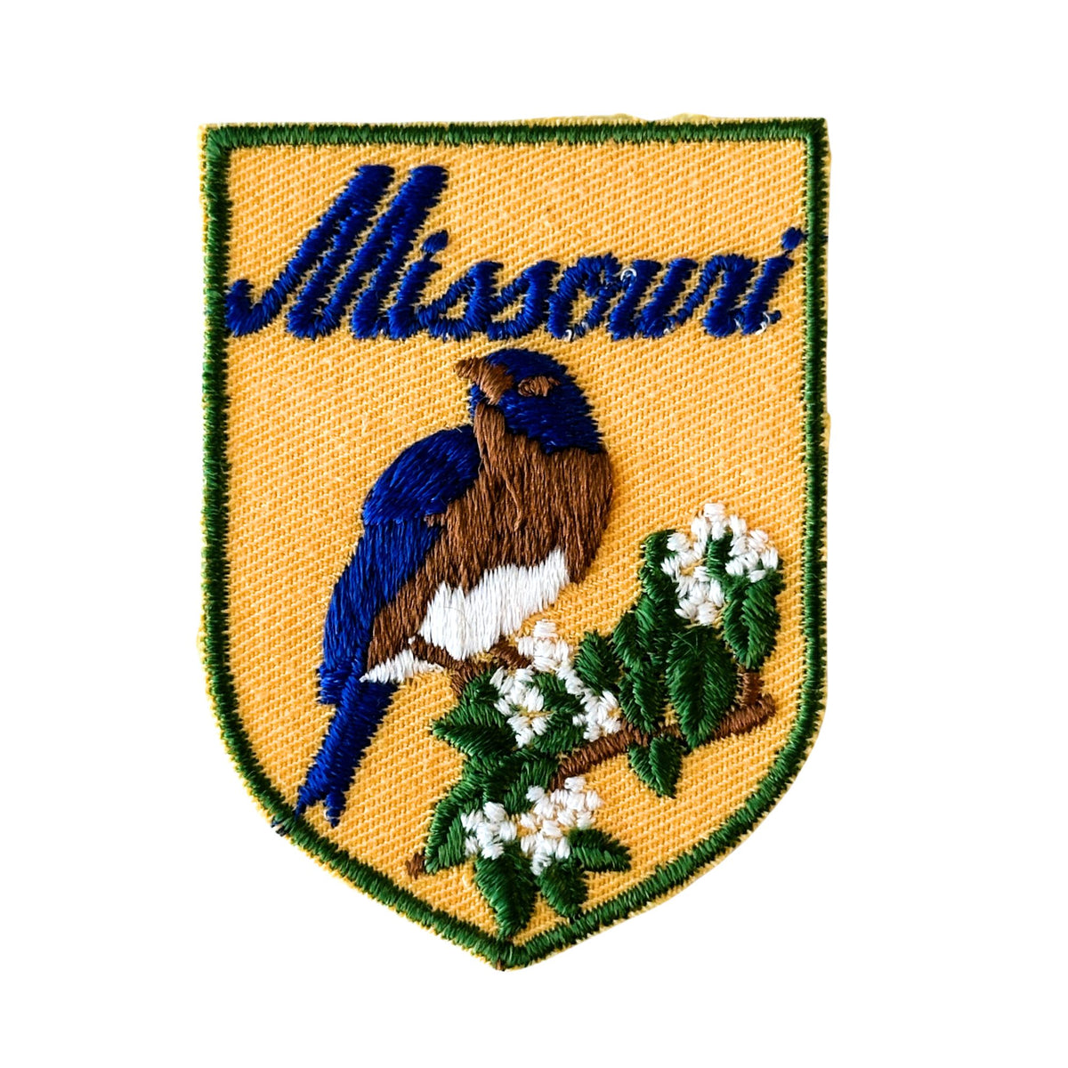 Missouri State Bird Flowers Vintage Patch