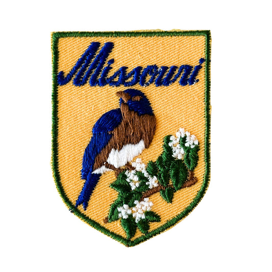 Missouri State Bird Flowers Vintage Patch