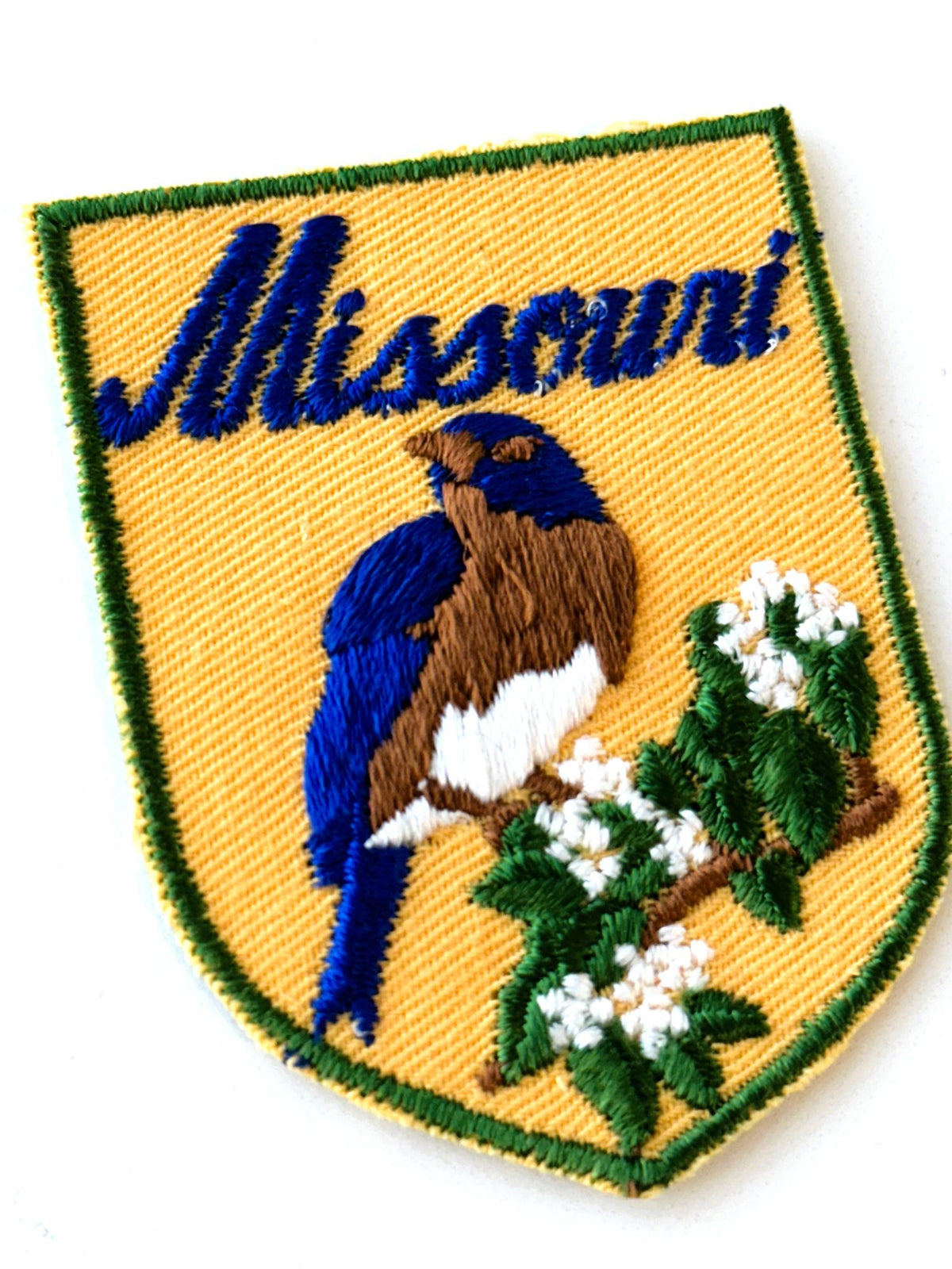 Missouri State Bird Flowers Vintage Patch