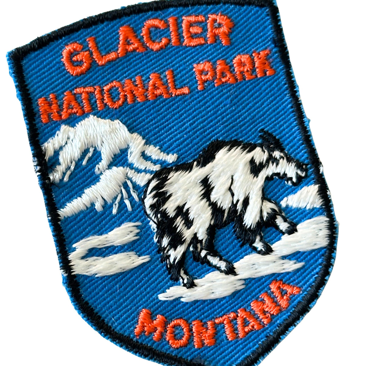 Montana Glacier National Park Blue Vintage Patch