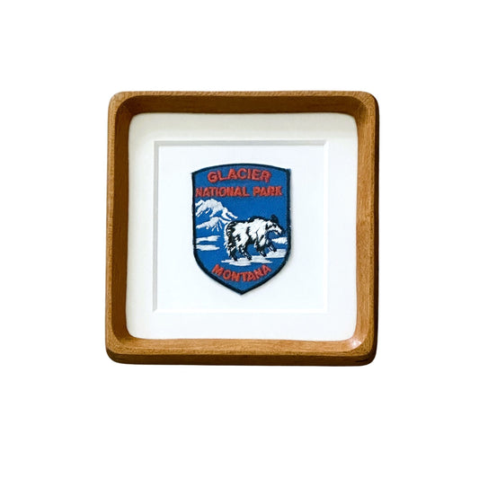 Montana Glacier National Park Vintage Framed Travel Patch