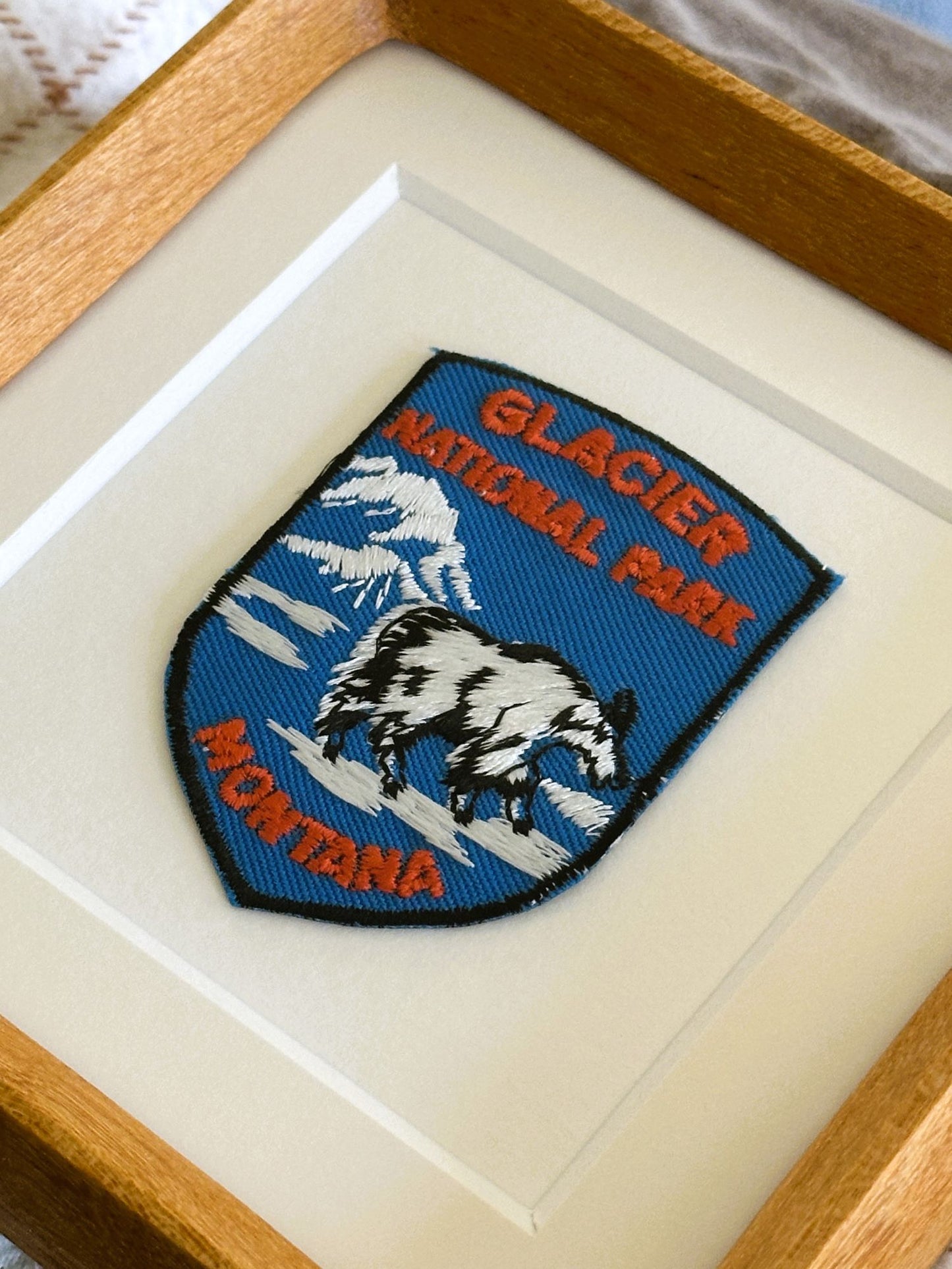 Montana Glacier National Park Vintage Framed Travel Patch