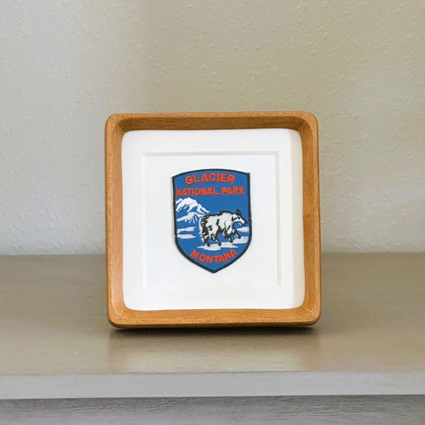 Montana Glacier National Park Vintage Framed Travel Patch