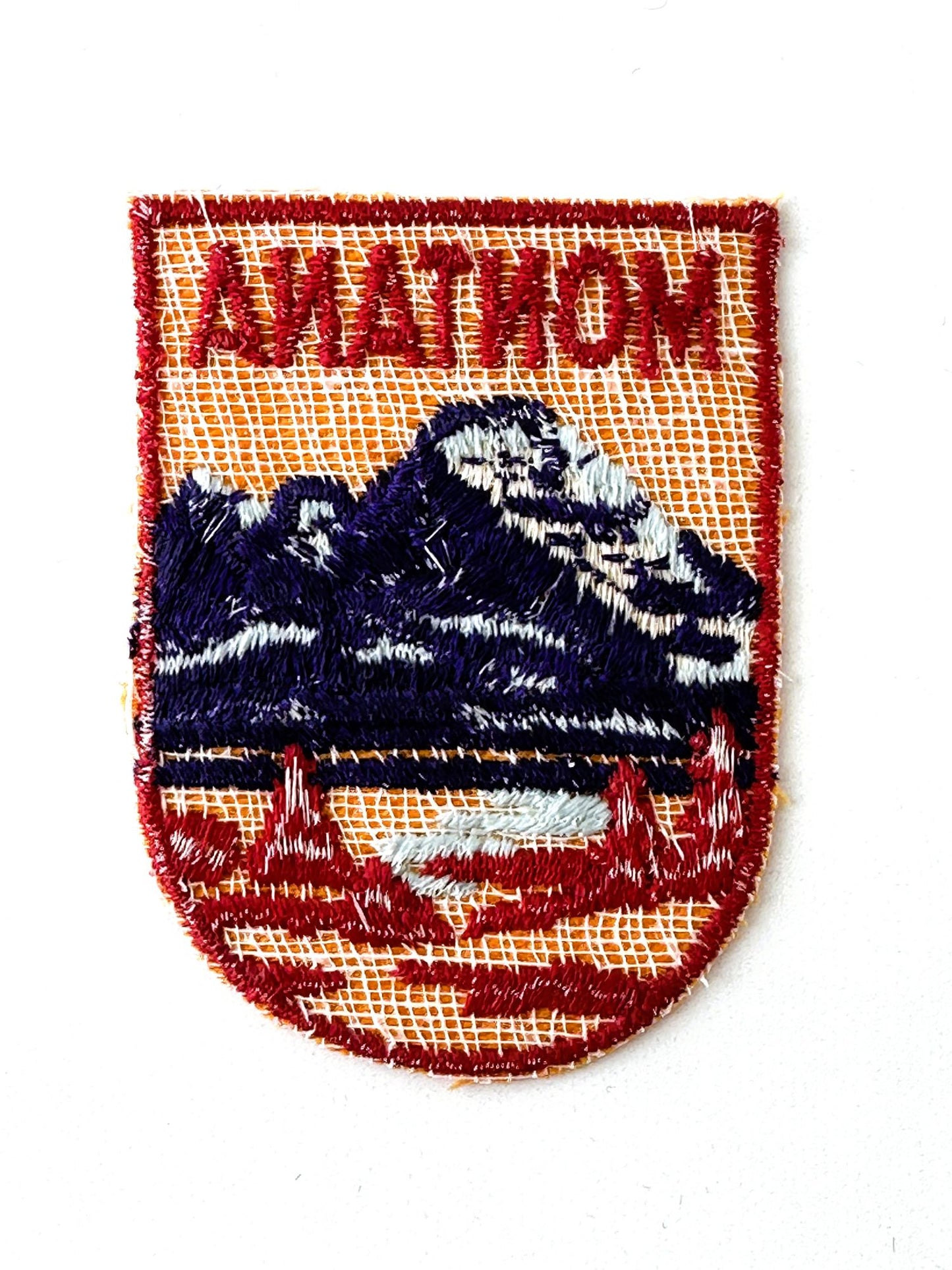 Montana Mountains Sunrise Sunset Vintage Patch
