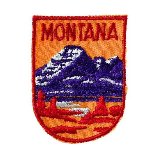 Montana Mountains Sunrise Sunset Vintage Patch