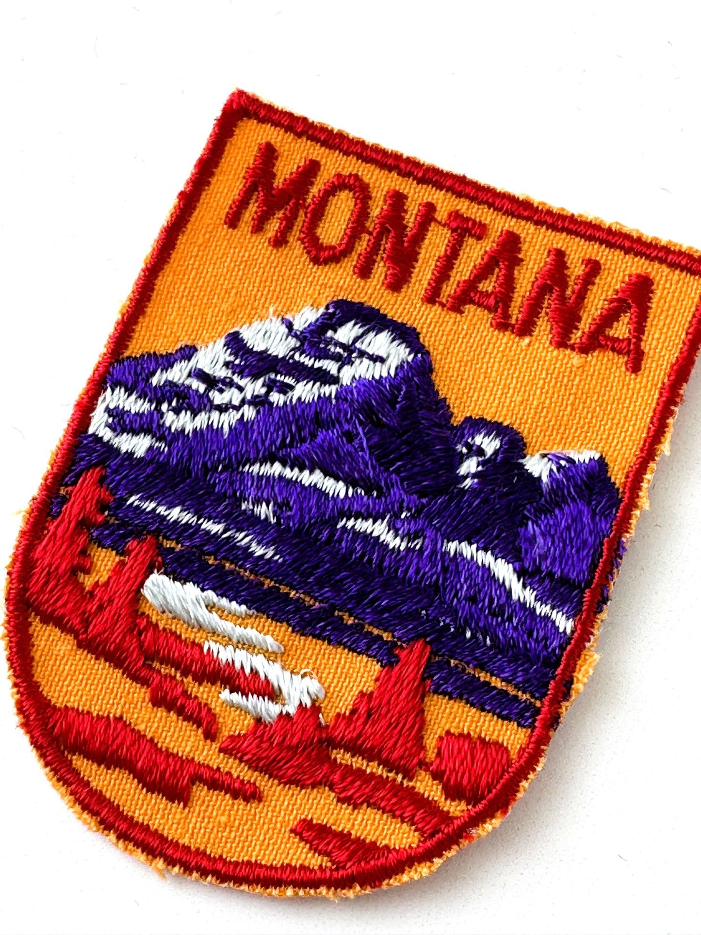 Montana Mountains Sunrise Sunset Vintage Patch