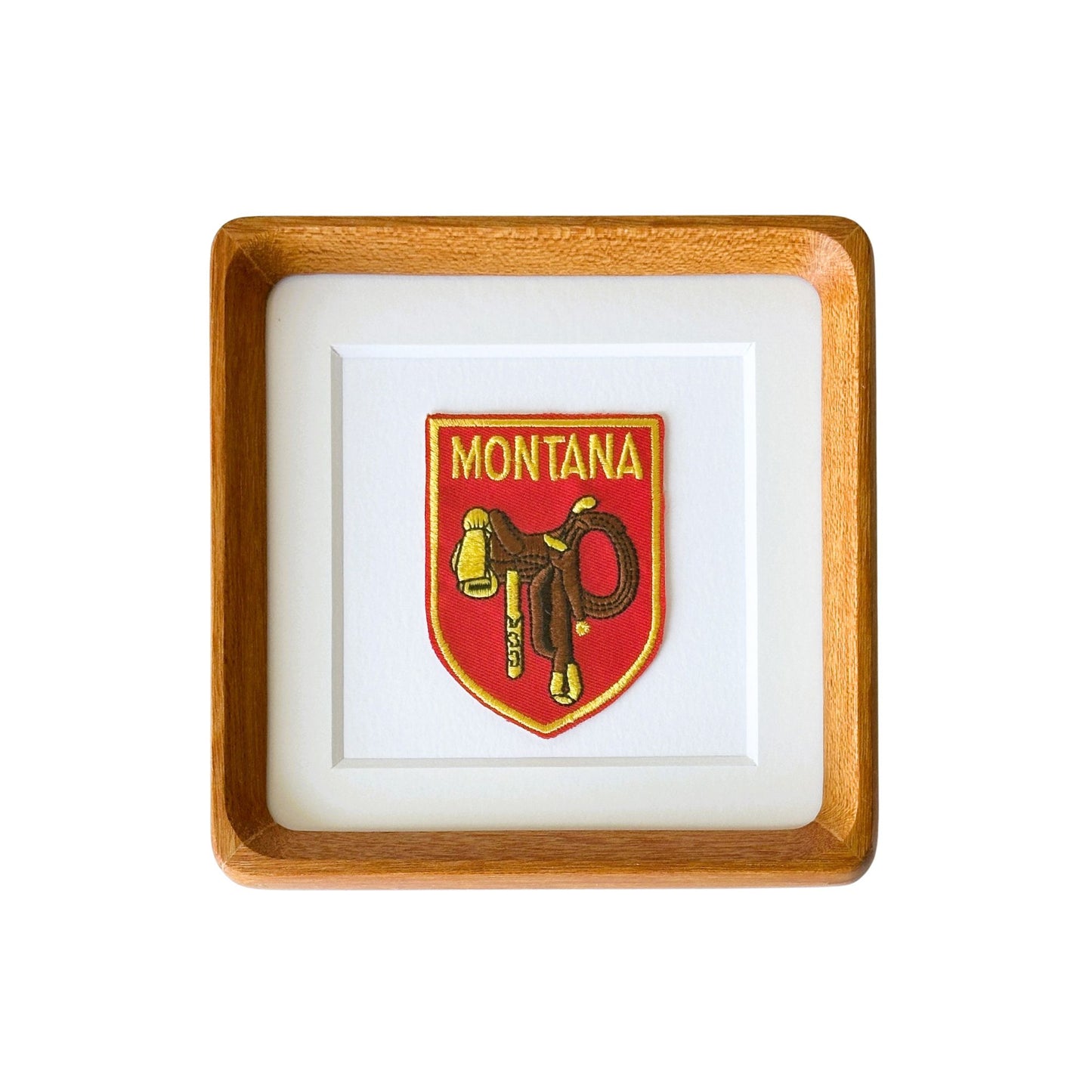 Montana Western Saddle Vintage Framed Travel Patch