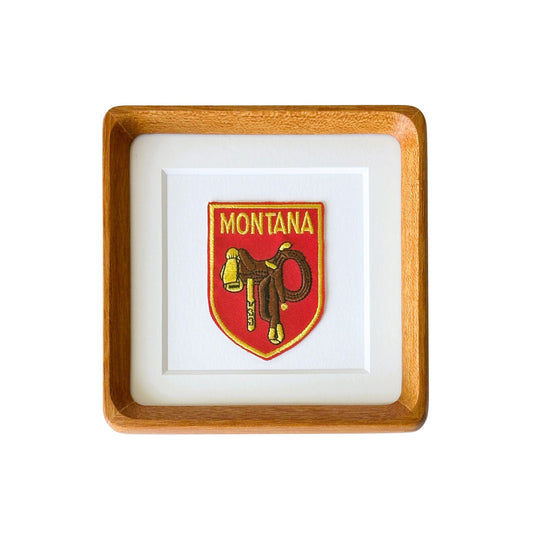 Montana Western Saddle Vintage Framed Travel Patch