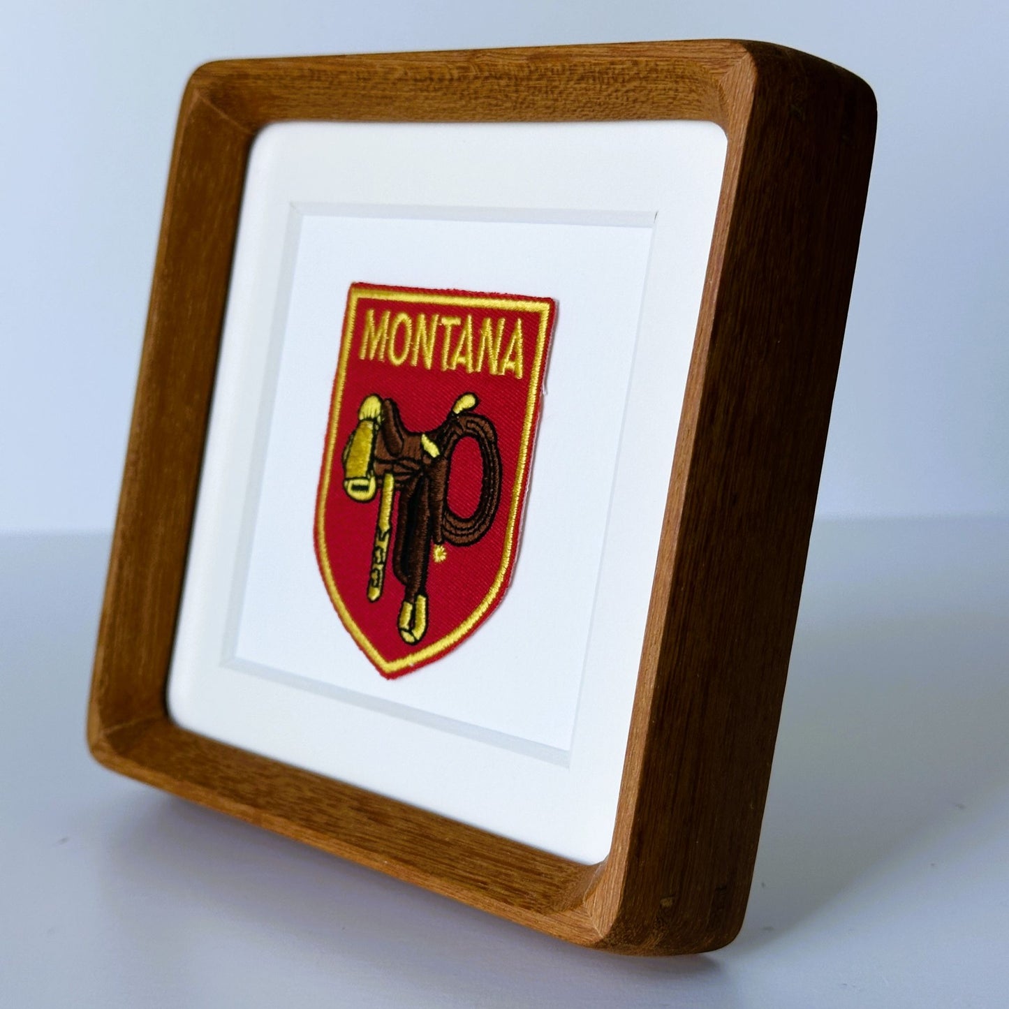 Montana Western Saddle Vintage Framed Travel Patch
