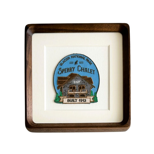 Montana Glacier National Park Sperry Chalet Vintage Framed Travel Patch
