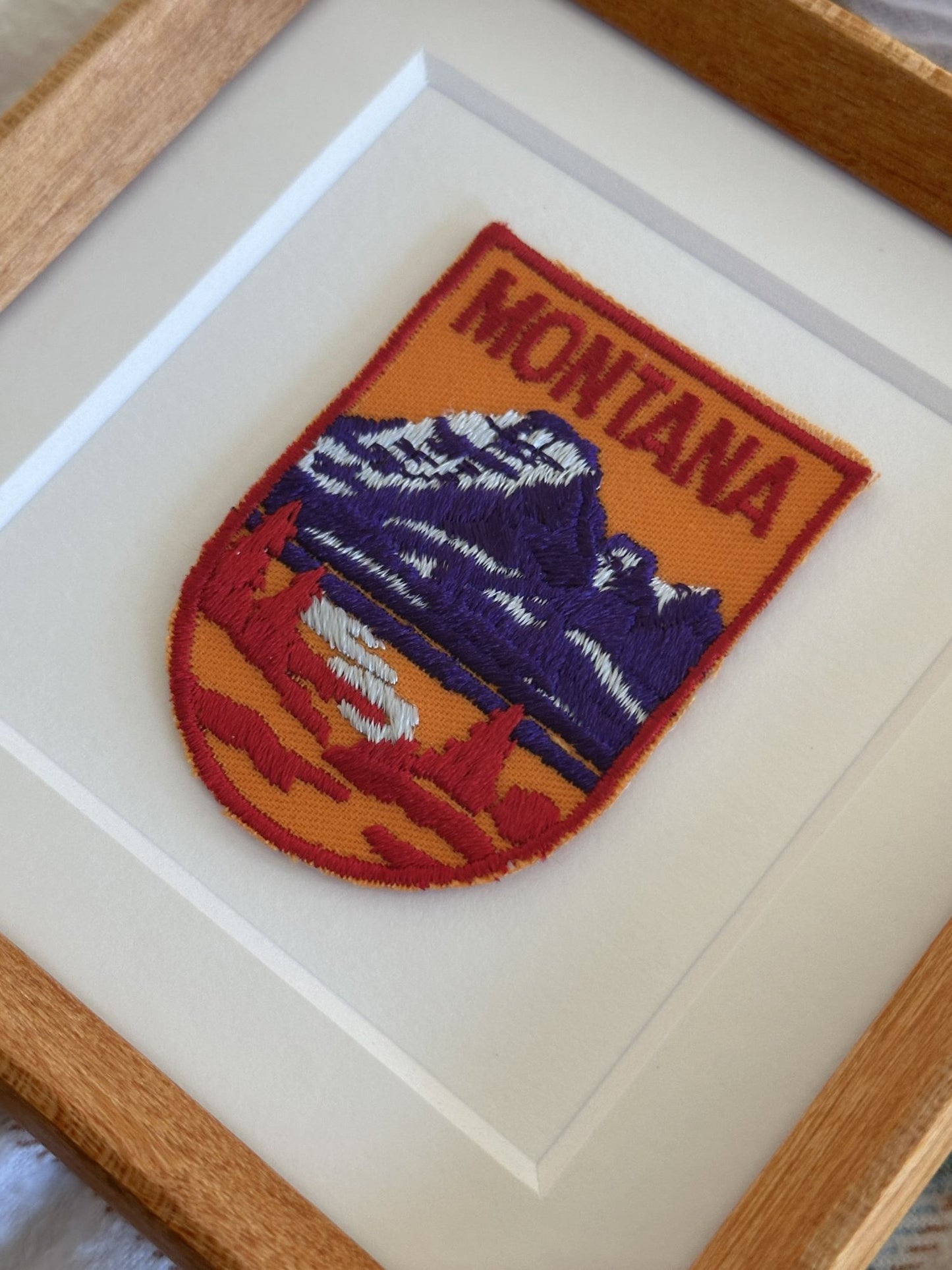 Montana Mountains Vintage Framed Travel Patch