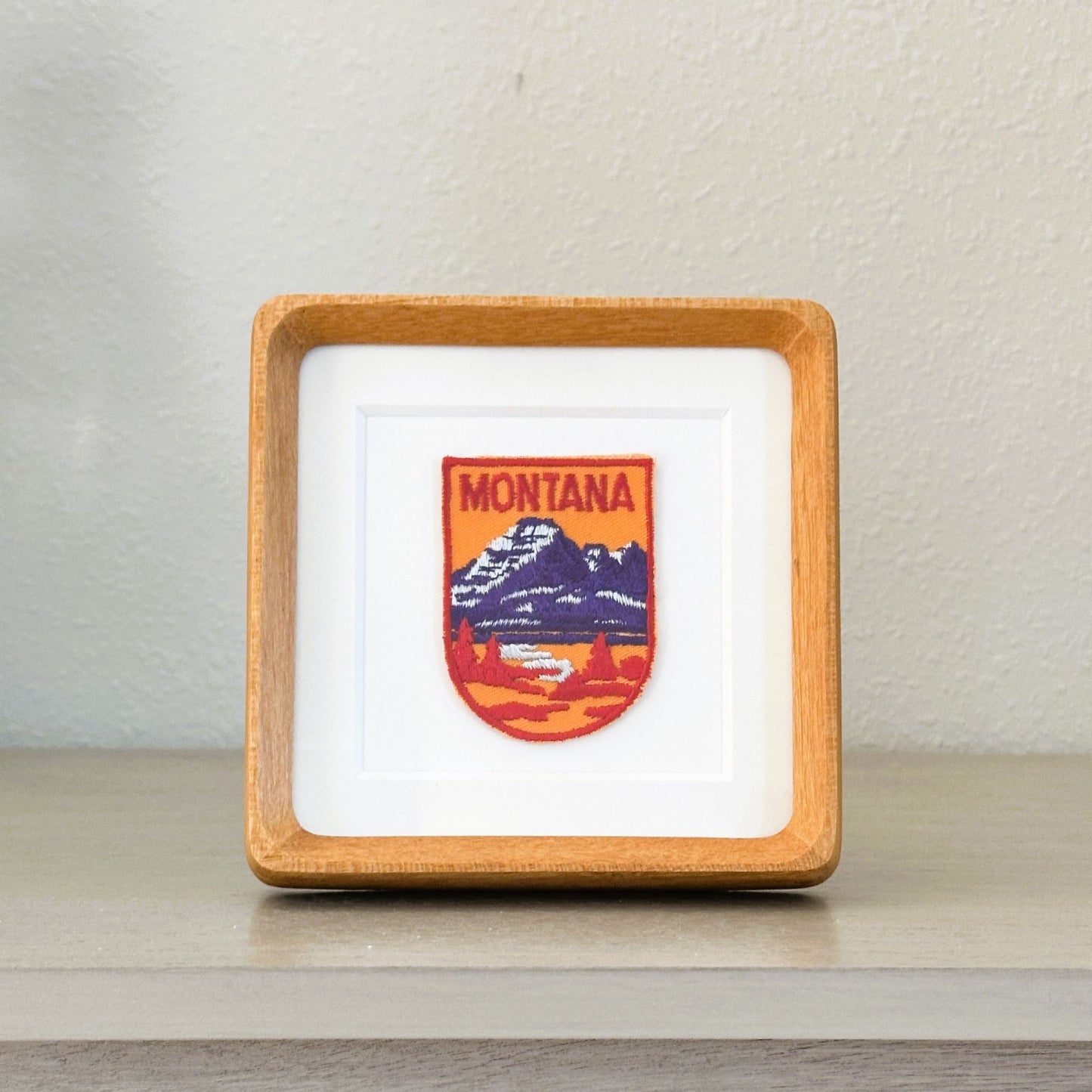 Montana Mountains Vintage Framed Travel Patch
