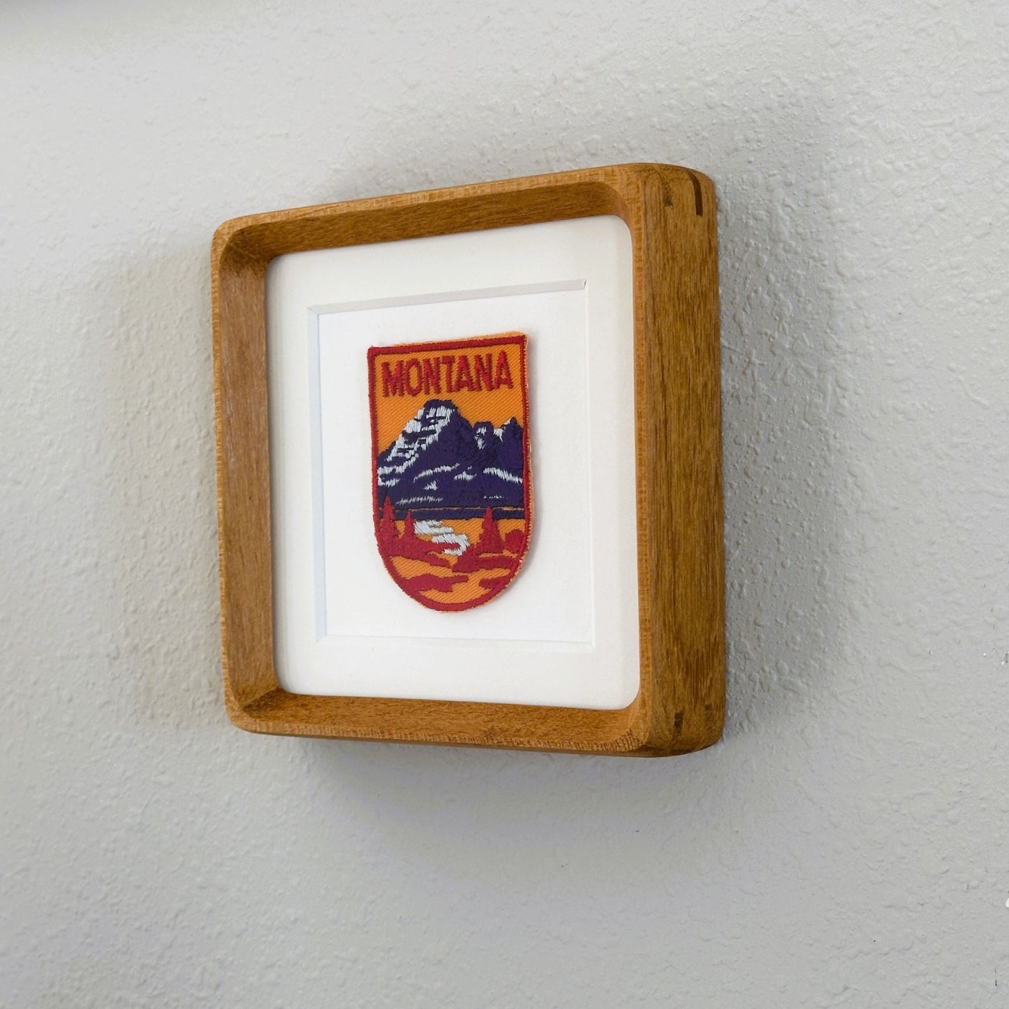 Montana Mountains Vintage Framed Travel Patch
