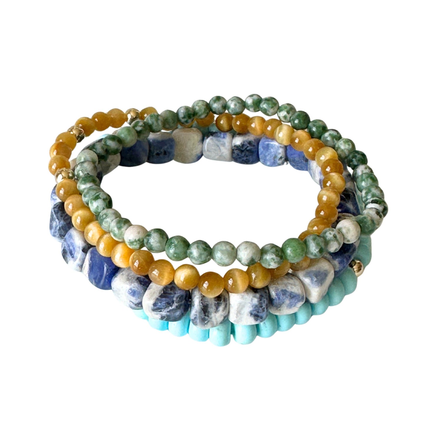 Montana New Bracelet Made with Vintage Moss Agate Gemstones
