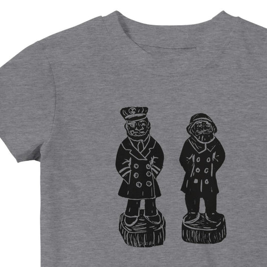 American Nautical Old Salt & Sea Captain Infant and Toddler Unisex T-Shirt, Gray