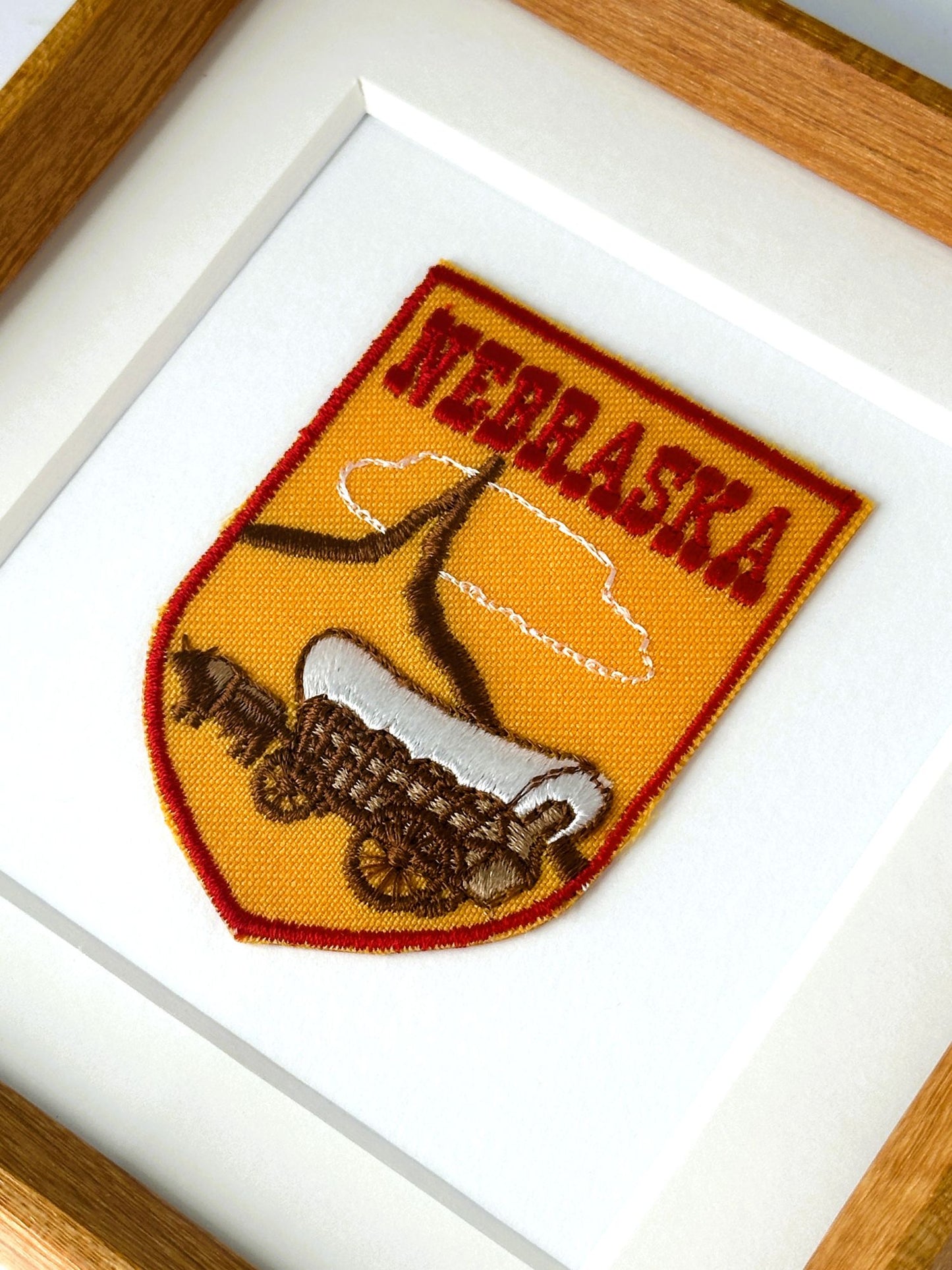 Nebraska Vintage Framed Travel Patch