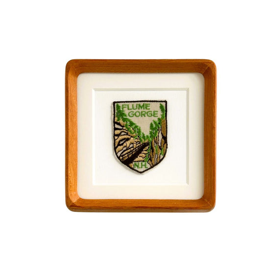 New Hampshire Flume Gorge Vintage Framed Travel Patch